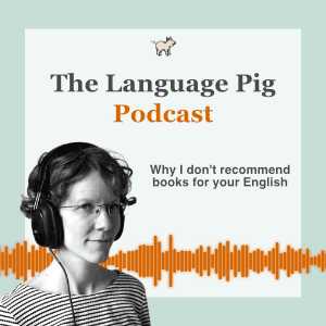 books-in-english-podcast-preview why I don't recommend books for your english podcast preview